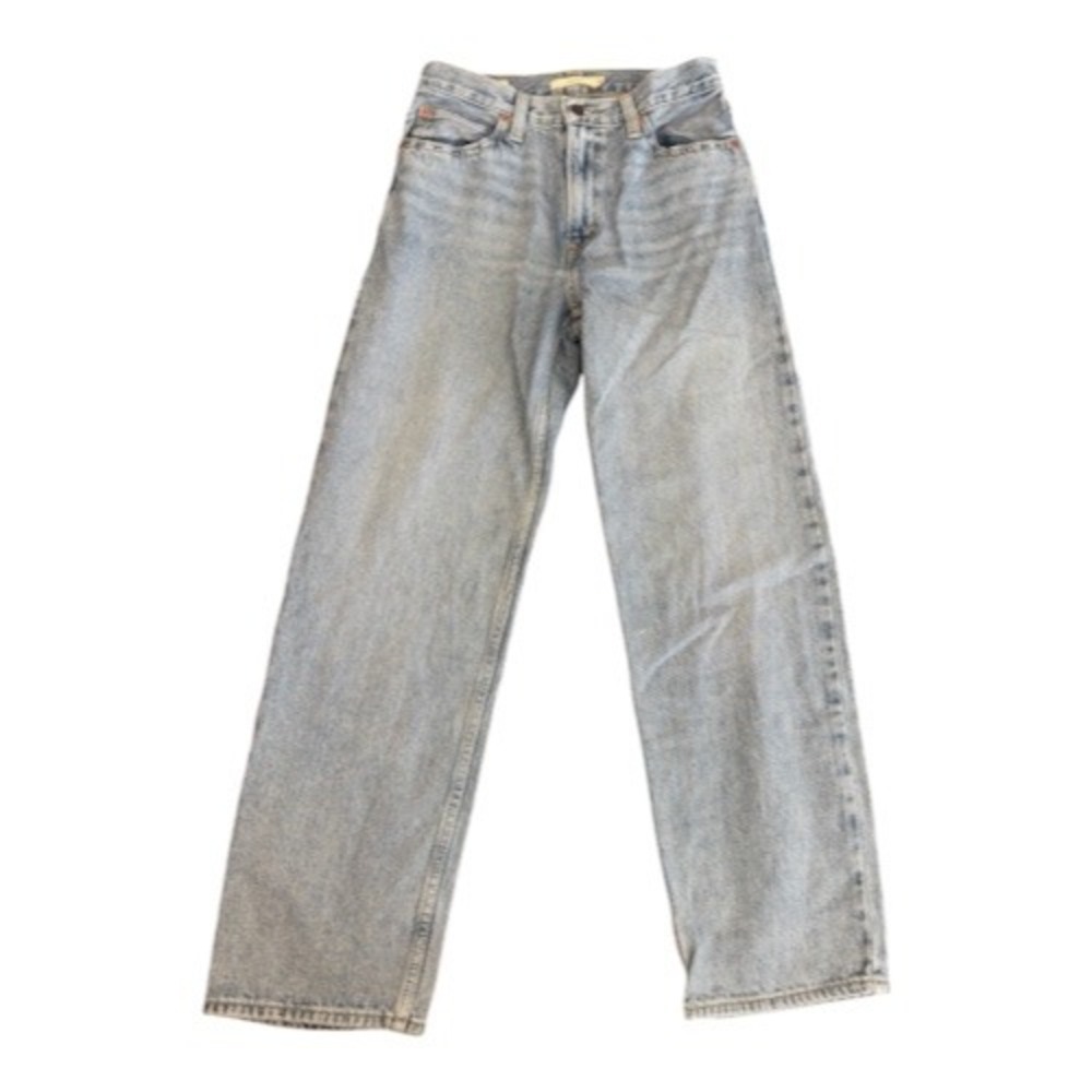 Levis Premium Dad Jean Light Wash High Rise Straight Leg Denim Blue Size 26